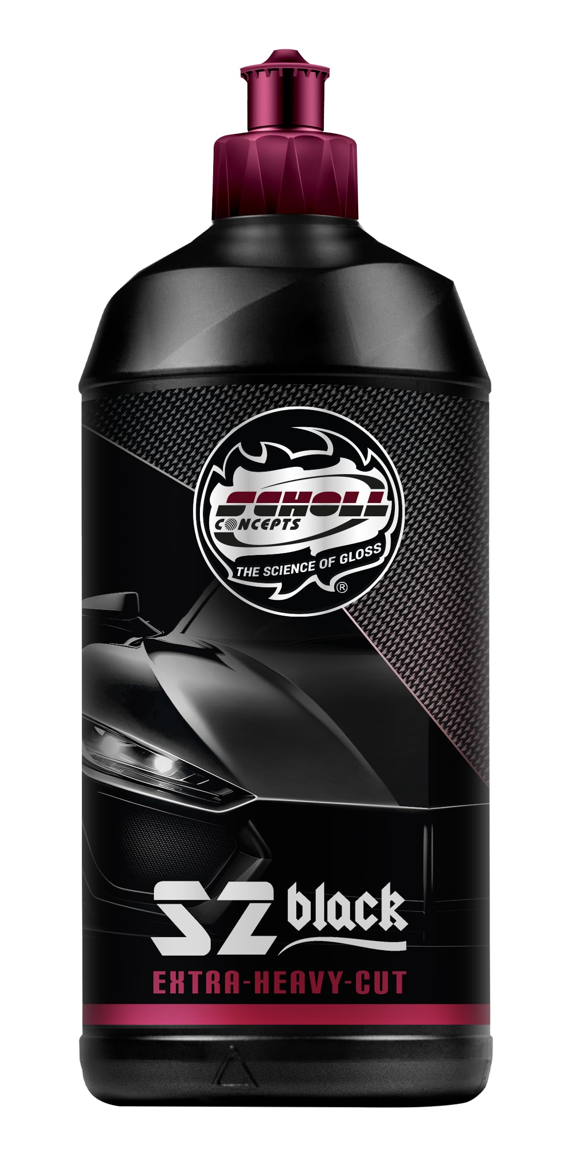 Scholl Concepts – Kraftvolle Polierpaste - S2 BLACK Extra-Heavy-Cut 500g für Fahrzeugaufbereiter - Schleifpolitur zum Entfernen tiefer Kratzer – Hochleistungs Auto Politur - Made in Germany
