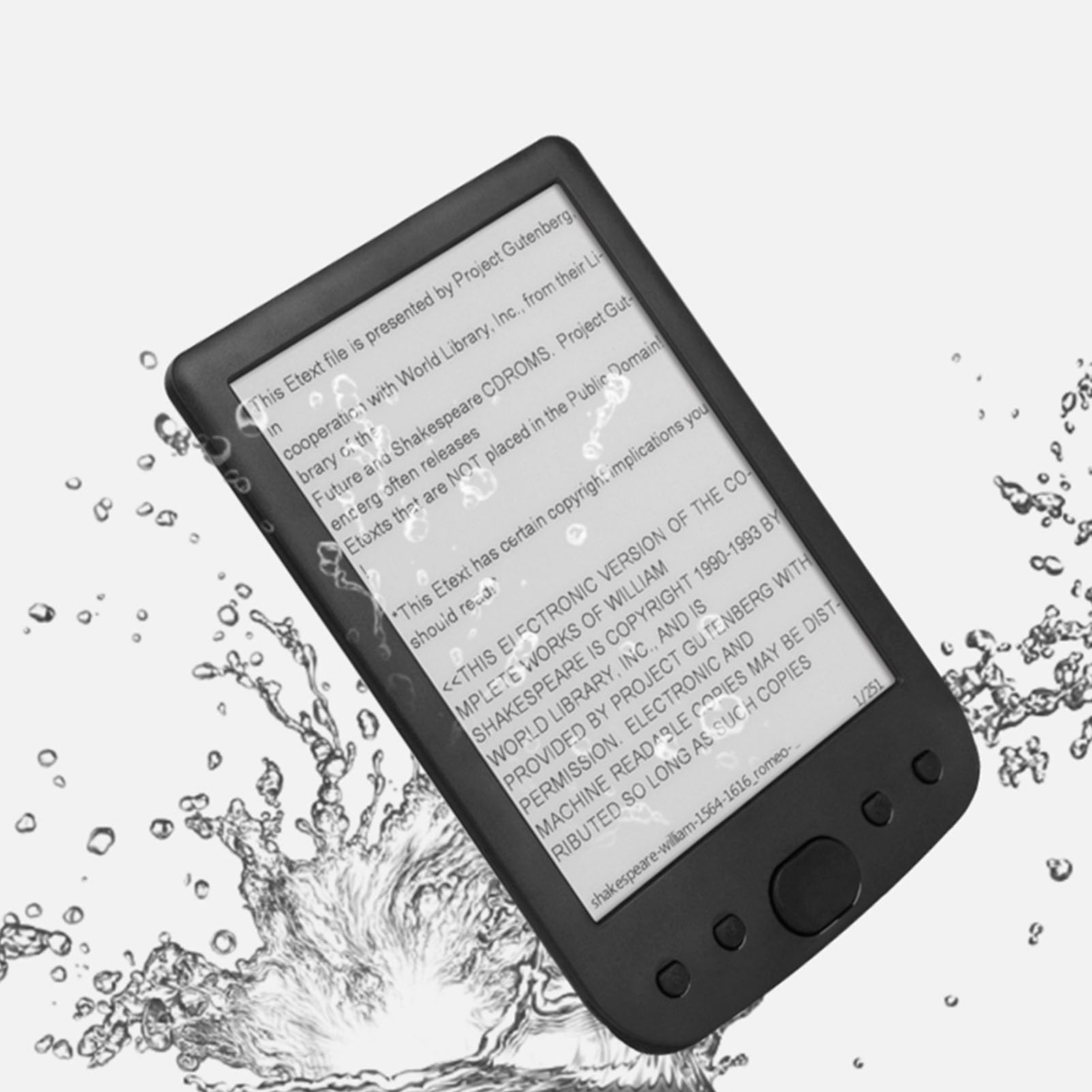 Lector de Libros Eléctrico Diseño Liviano Pantalla de Tinta Transparente de 6 Pulgadas para Cómodas Sesiones de Lectura Largas