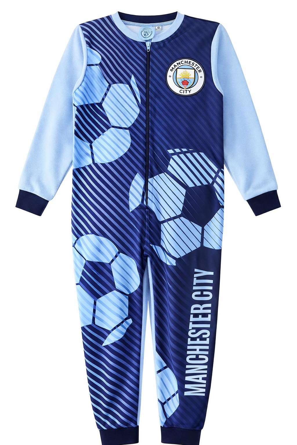MANCHESTER CITY F.C. Boys Onesie, Sleepsuit, All in One Pyjamas, Age 13-14 Years Blue