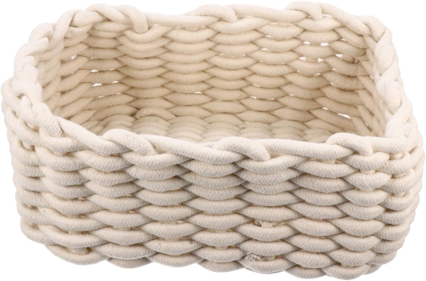 Elegant Cotton Storage Basket Bin Handle for Nursery Boys and Girls Toys Food