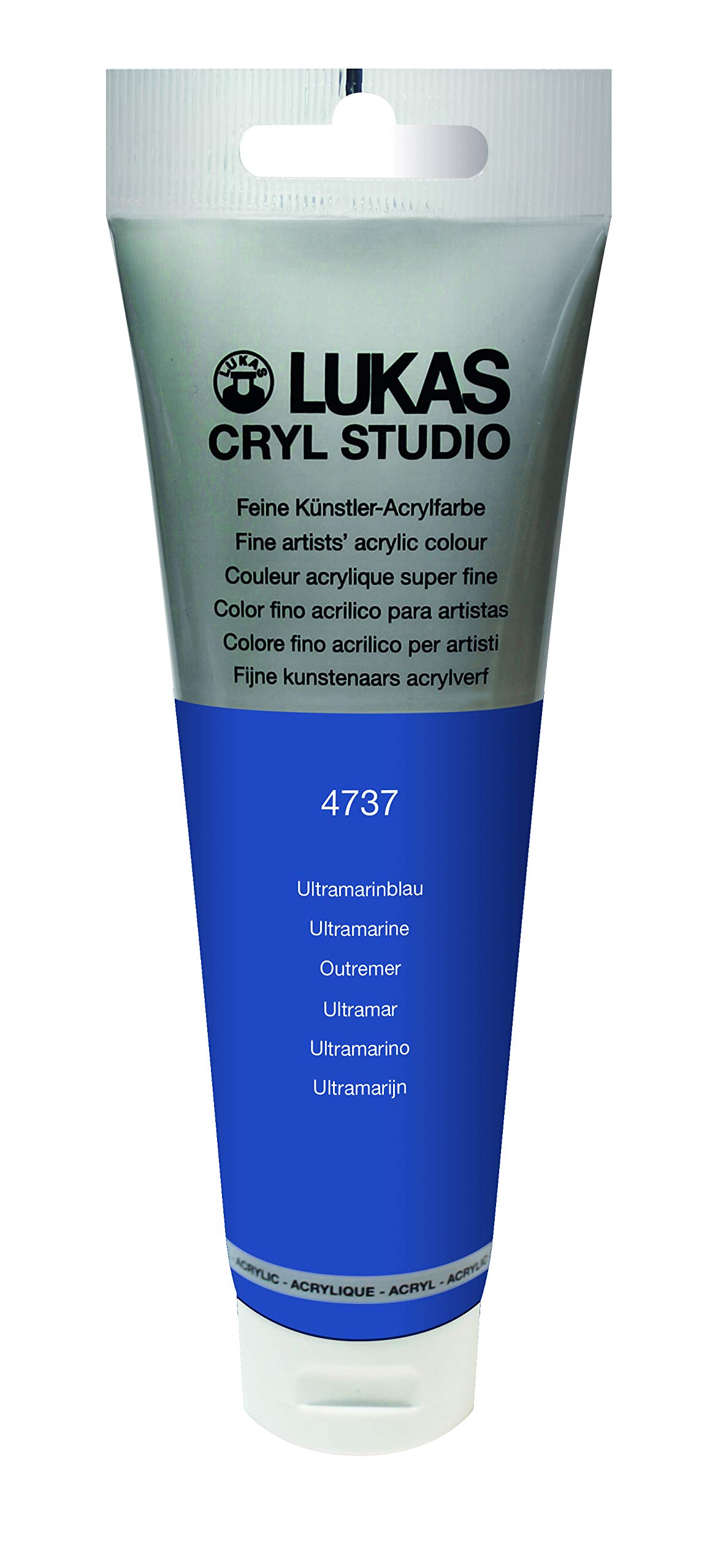 Lukas Cryl Peinture acrylique supérieure Bleu Outremer en tube de 125 ml