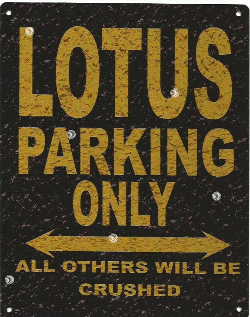 Tracy's Signs 8X10in Lotus Parking Sign Rustic Style 8X10in 20X25cm Car Shed Tin Garage Workshop Wall Art