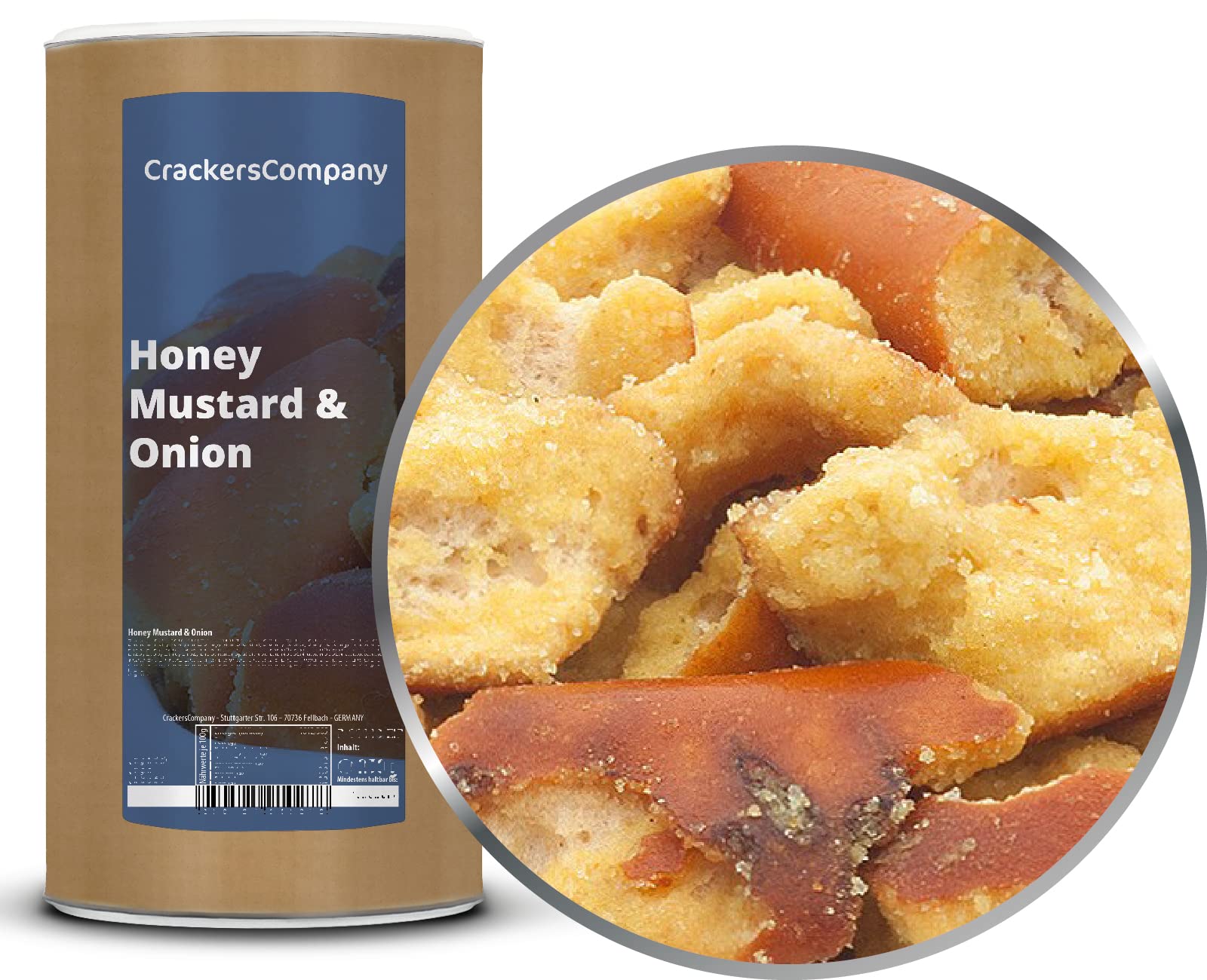 1 x 450g Brezel-Snack mit Honig und Senf und Zwiebel vegetarisch