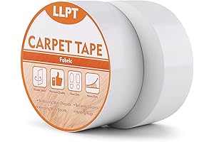 LLPT Carpet Tape for Home 2-Pack, Residue-Free, Easy Use for Rugs, Floors
