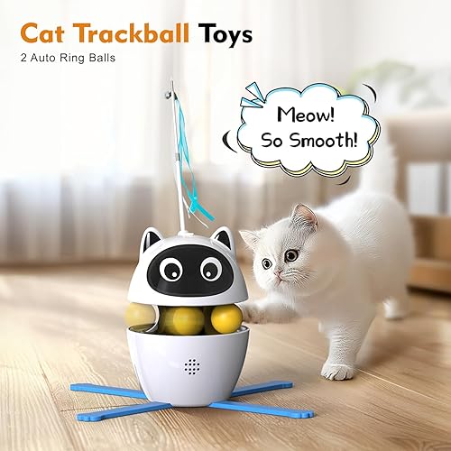 Miniatura 6 de Juguetes láser 3 en 1 para gatos, juguetes interactivos para gatos de interior, juguetes electrónicos recargables automáticos para gatitos, 3 modos