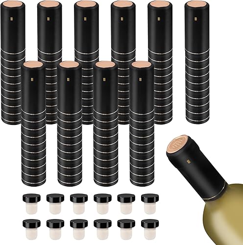 100 cápsulas termorretráctiles de PVC para cruceros, 12 tapones de corcho de vino en forma de T para sellado de botellas de vino, corchos de disponible en Yaxa Colombia