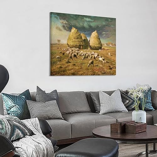 Miniatura 3 de Jean-Francois Millet Print PosterHaystacks Autumn (ca. 1874) Art Poster Canvas Painting Decor Wall Print Photo Gifts Home Modern Decorative Posters