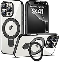 Vista 136 de Funda compatible con iPhone 12 con soporte de anillo magnético invisible [compatible con Mag-Safe] [Protector completo de lente de cámara] Funda