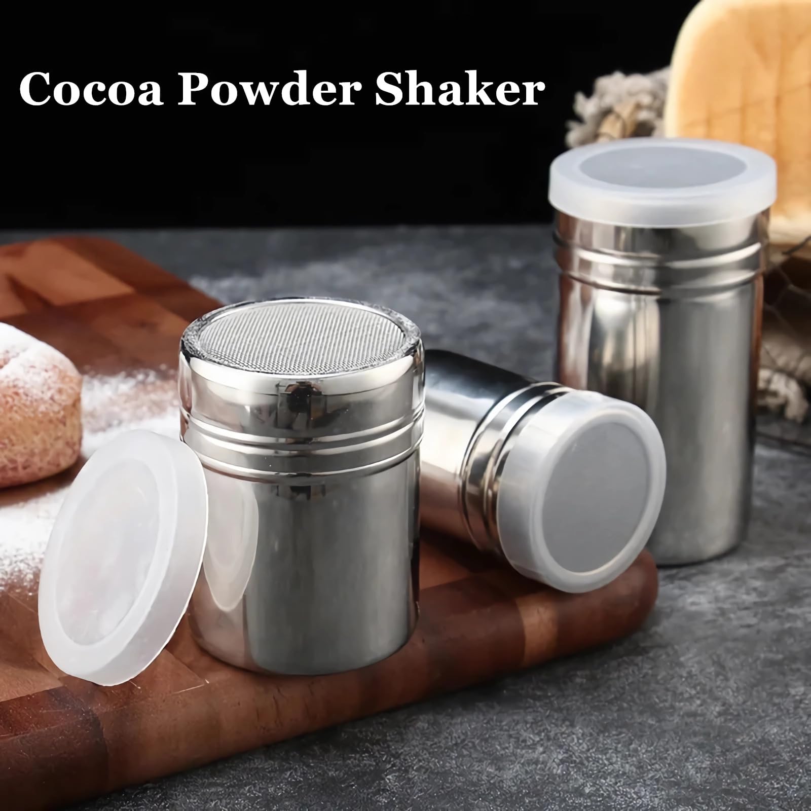 Shaker à Farine En Acier Inoxydable Avec Poignée Pour Cuisine Et