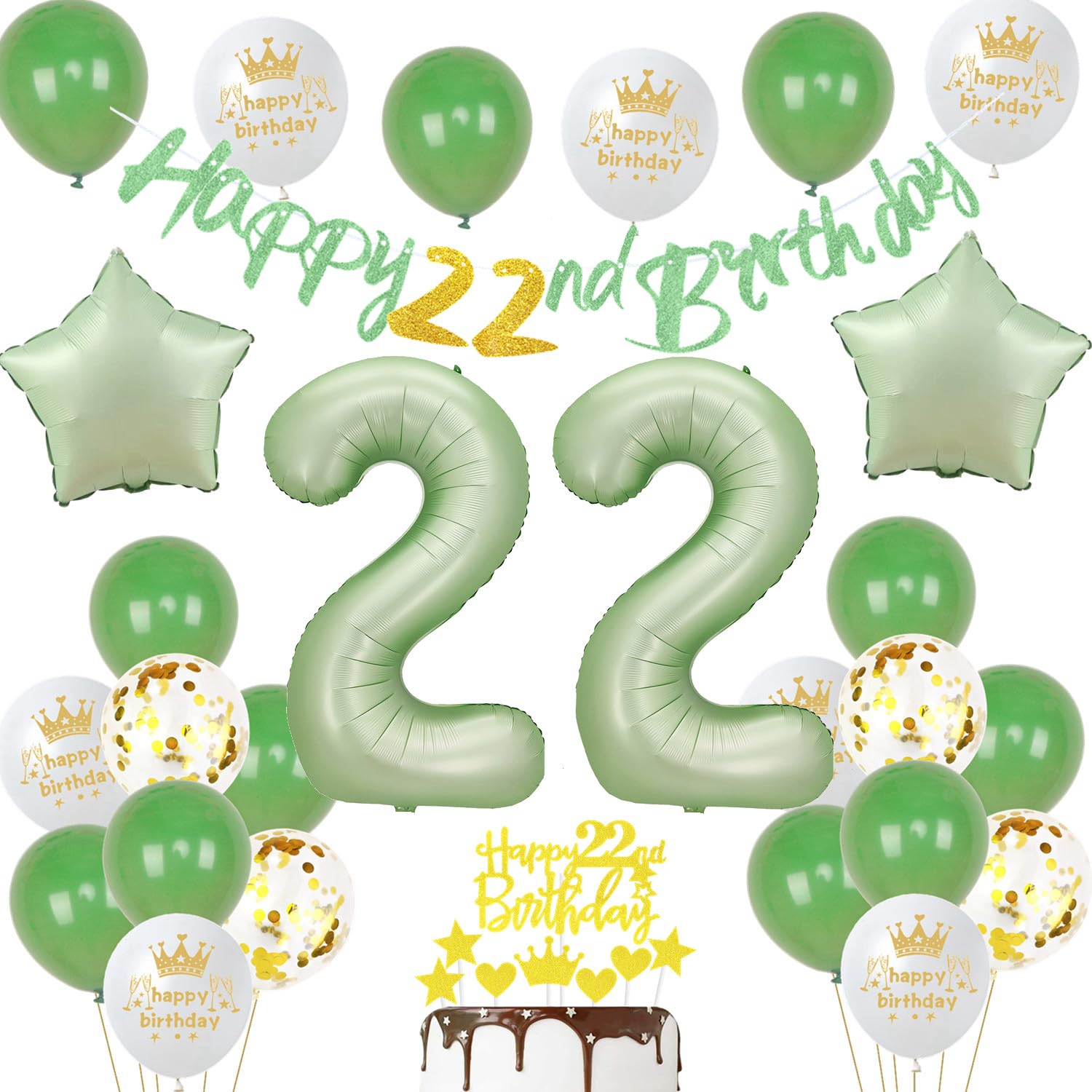 Bandierine Triangolari Compleanno Decorazione Compleanno 70 Anni Verde Per Uomo E Donna - Palloncini E Accessori Per Festa Addobbi Compleanno Adulti Verde Avocado