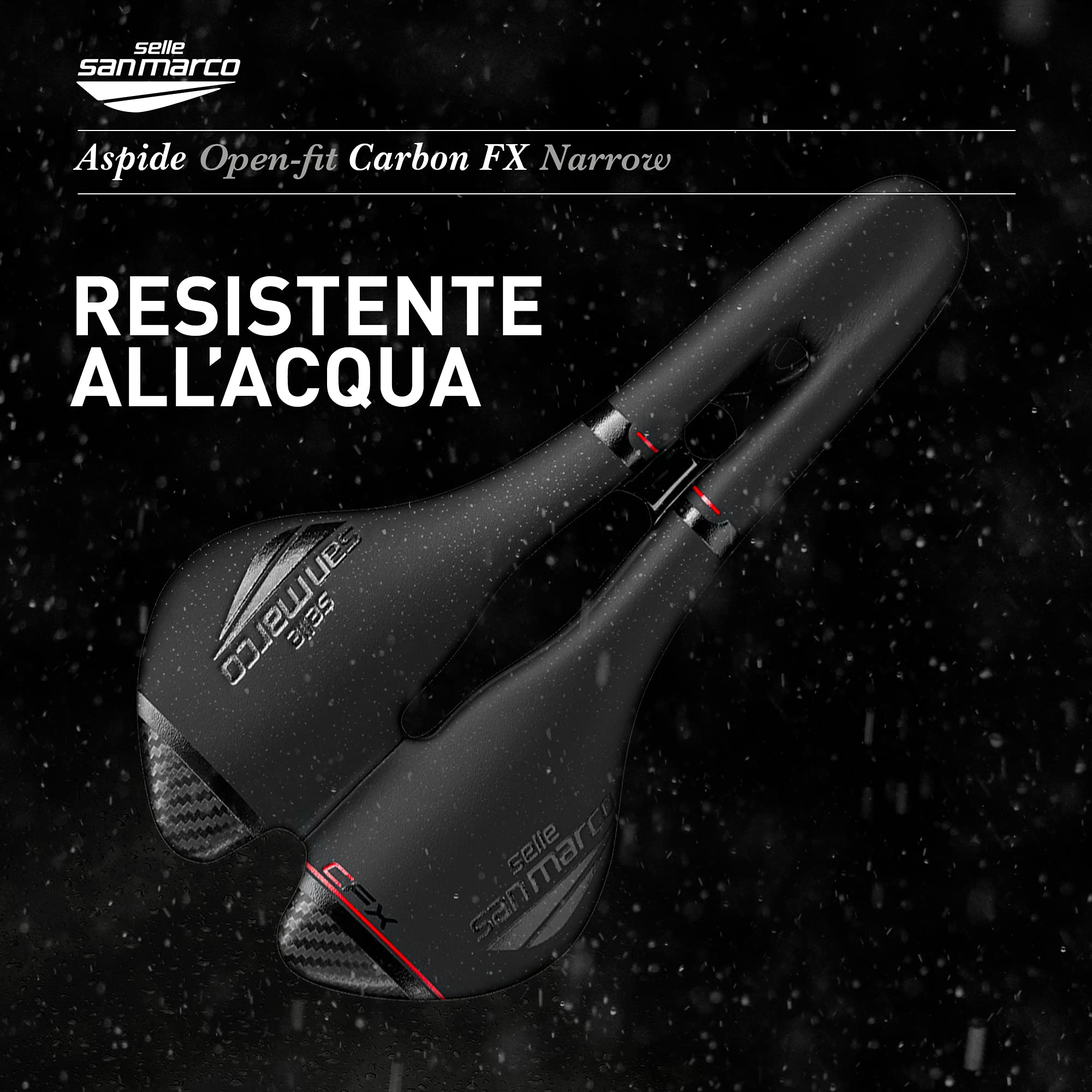Selle San Marco Aspide Carbon FX - Sellini per Biciclette Unisex Adulto