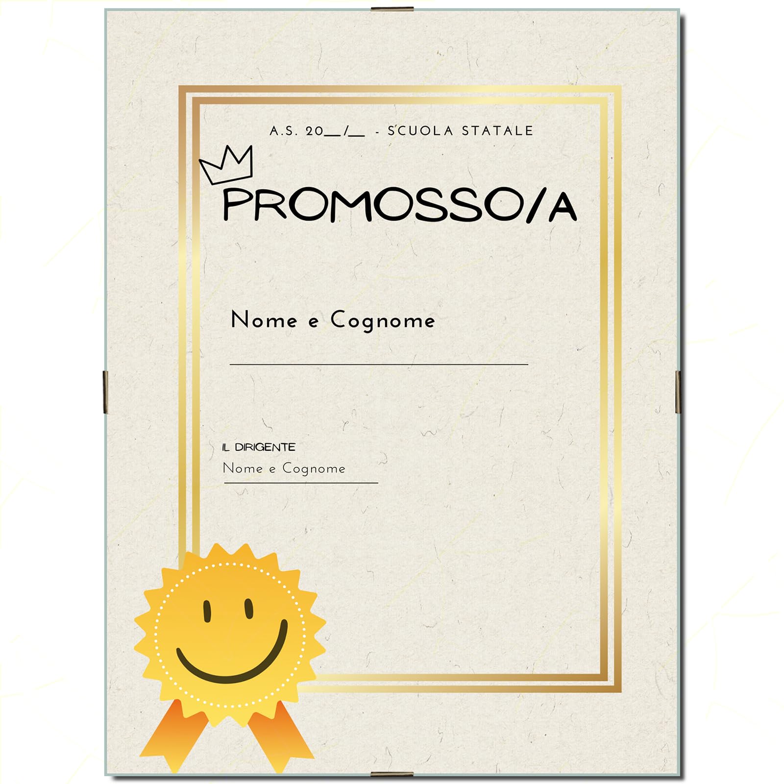 Sicignano Bilderrahmen, A4, 21 x 29,7 cm, mit Crilex-Glas, für Fotos, Drucke, Poster und Zertifikate, für Diplome und wichtige Dokumente, ideal für Büros, Studien und Schulen