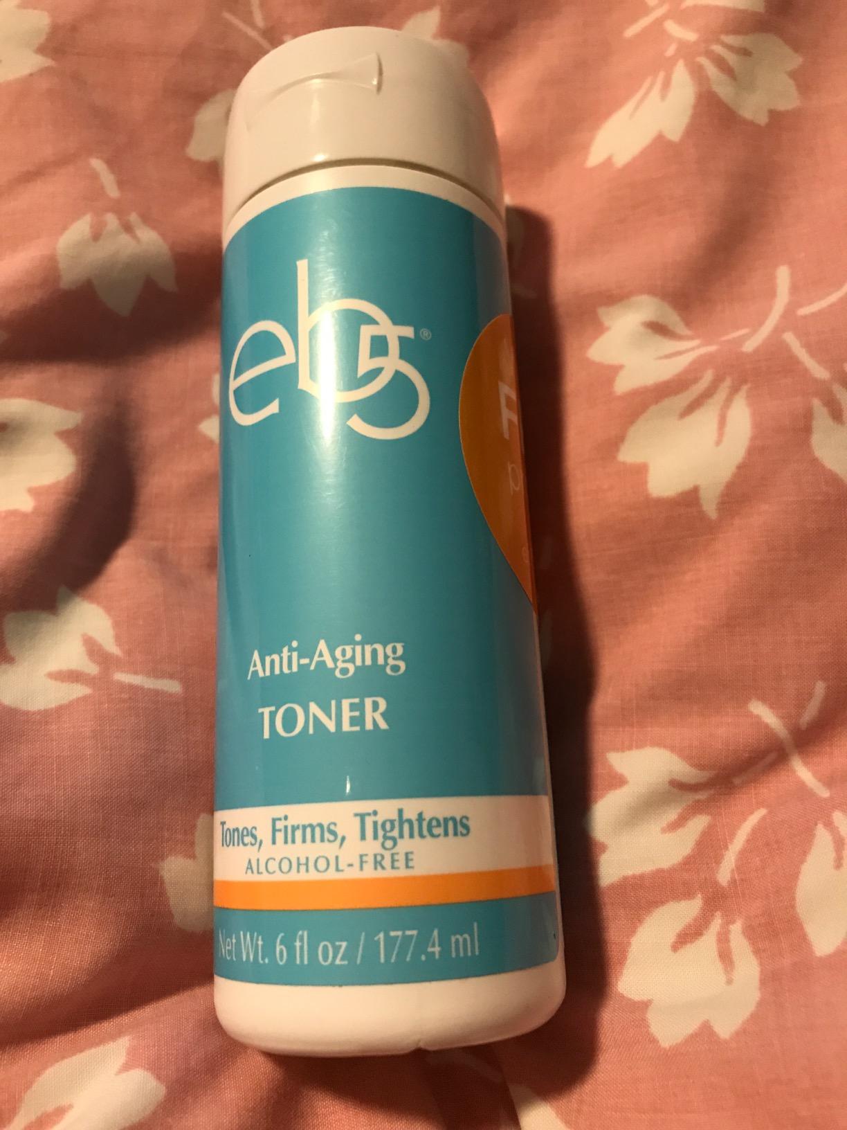 eb5 Aha Anti-Aging Facial Toner with Vitamins and Antioxidants, Tones, Firms & Tightens, Alchohol-Free, Clinically Tested on Sensitive Skin (6 fl oz)