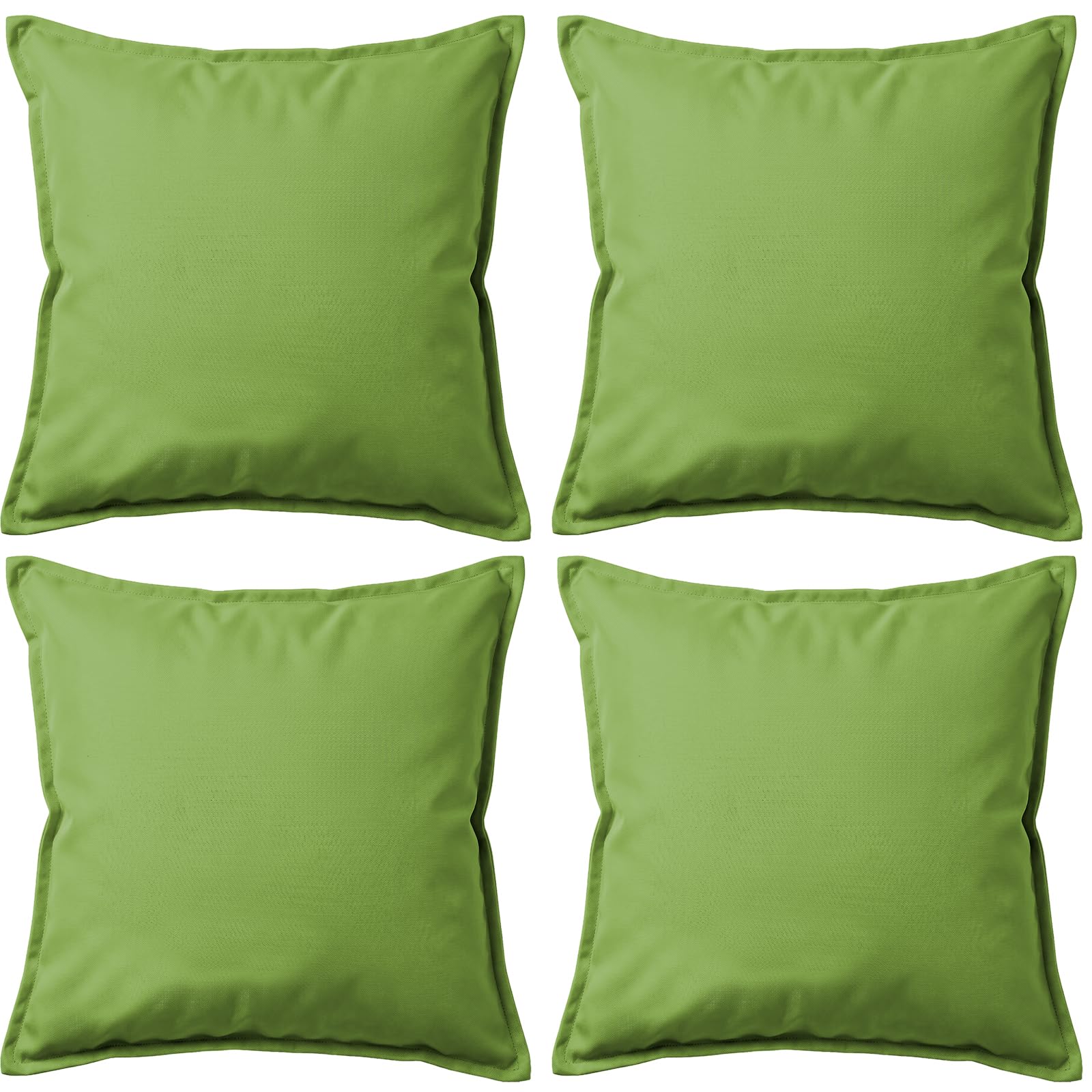 4 Pack Waterproof Outdoor Garden Furniture Seat Cushion 45x45cm Decorative Throw Pillow, Filled Cushion Cushion Covers 18"x18" for Garden Sofa Chair Livingroom Bedroom Patio (Light Green)
