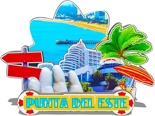 Uruguay Punta Del Este imán para nevera imán de madera 3D hitos de viaje coleccionables recuerdos decoración hecha a mano -581