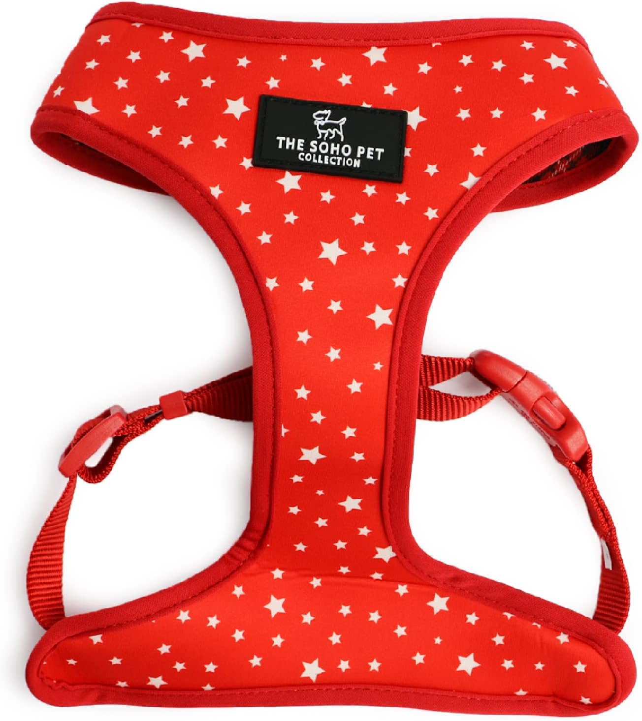 Ancol Reversible Dog Harness Tartan Star Patterned - Comfortable Weatherproof Pet Accessory - Lightweight Fashionable Puppy Outfit - M