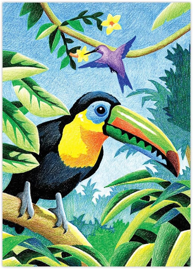 Darice Royal & Langnickel Mini Colour Pencil by# Kit: 5x7 Tropical Birds