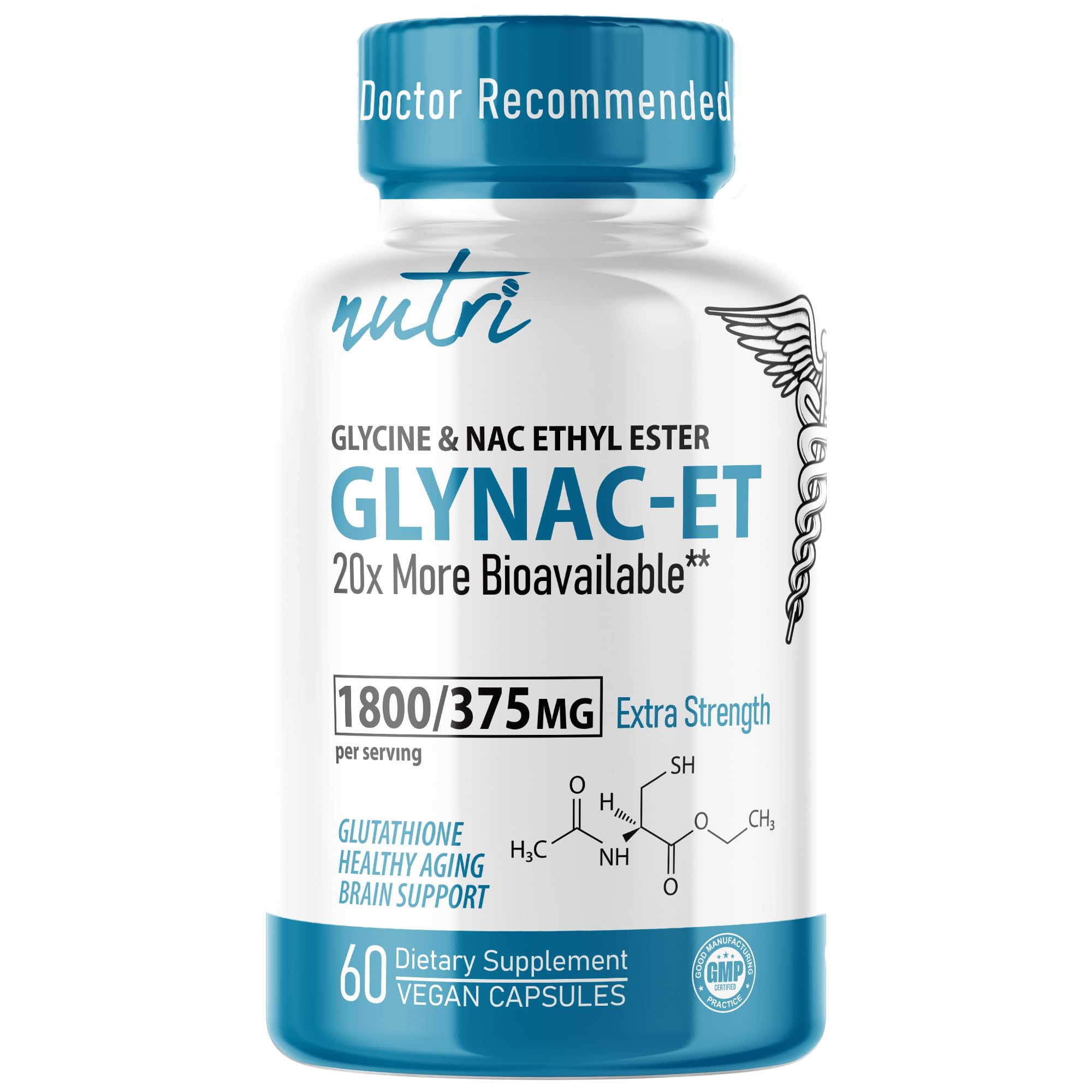 Nutri NACET N-Acetyl Cysteine Ethyl Ester 375mg w/ Selenium - 60 Caps