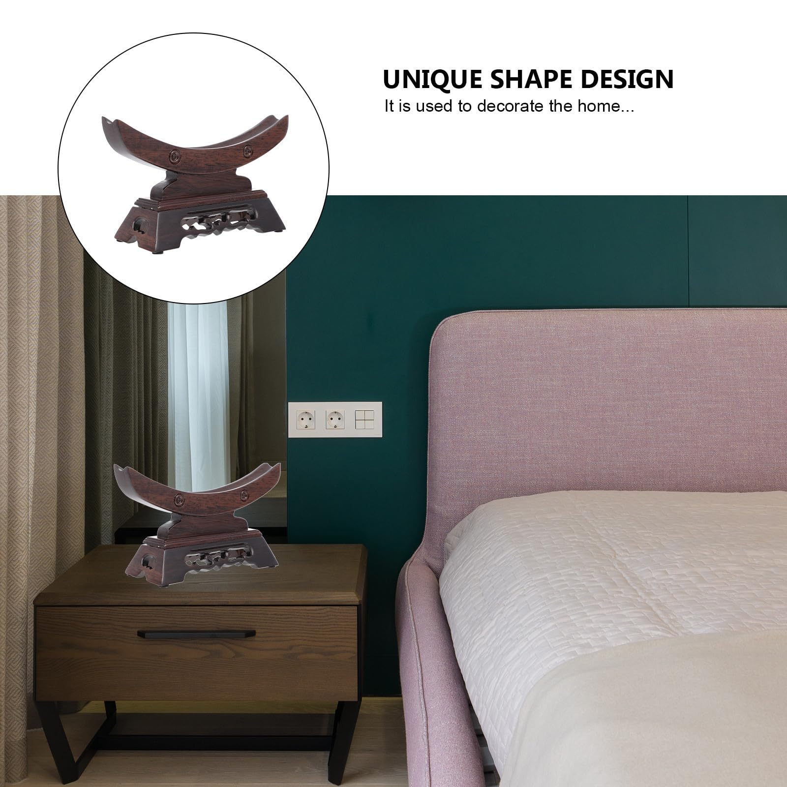 Soporte de Espada de Madera Estante de Espadas de Escritorio Portaespadas Decorativo para Decoración Hogar