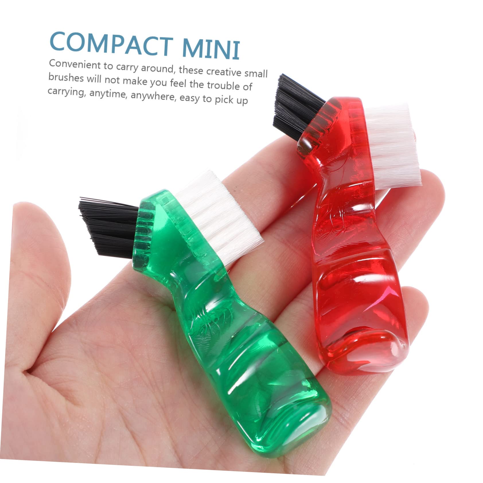 PartyKindom 16pezzi Spazzolini Per Dentiera Creativi Con Testa Doppia e Design Ergonomico Pulizia Pratica e Portatile Per Denti Finti Arancione