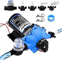 Vista 9 de Bomba de Agua para RV, Bomba de Presión de Agua de 12 V CC con Interruptor de Presión, Diafragma Autocebante 4.0 GPM 45 PSI, para RV, Marina, Yate