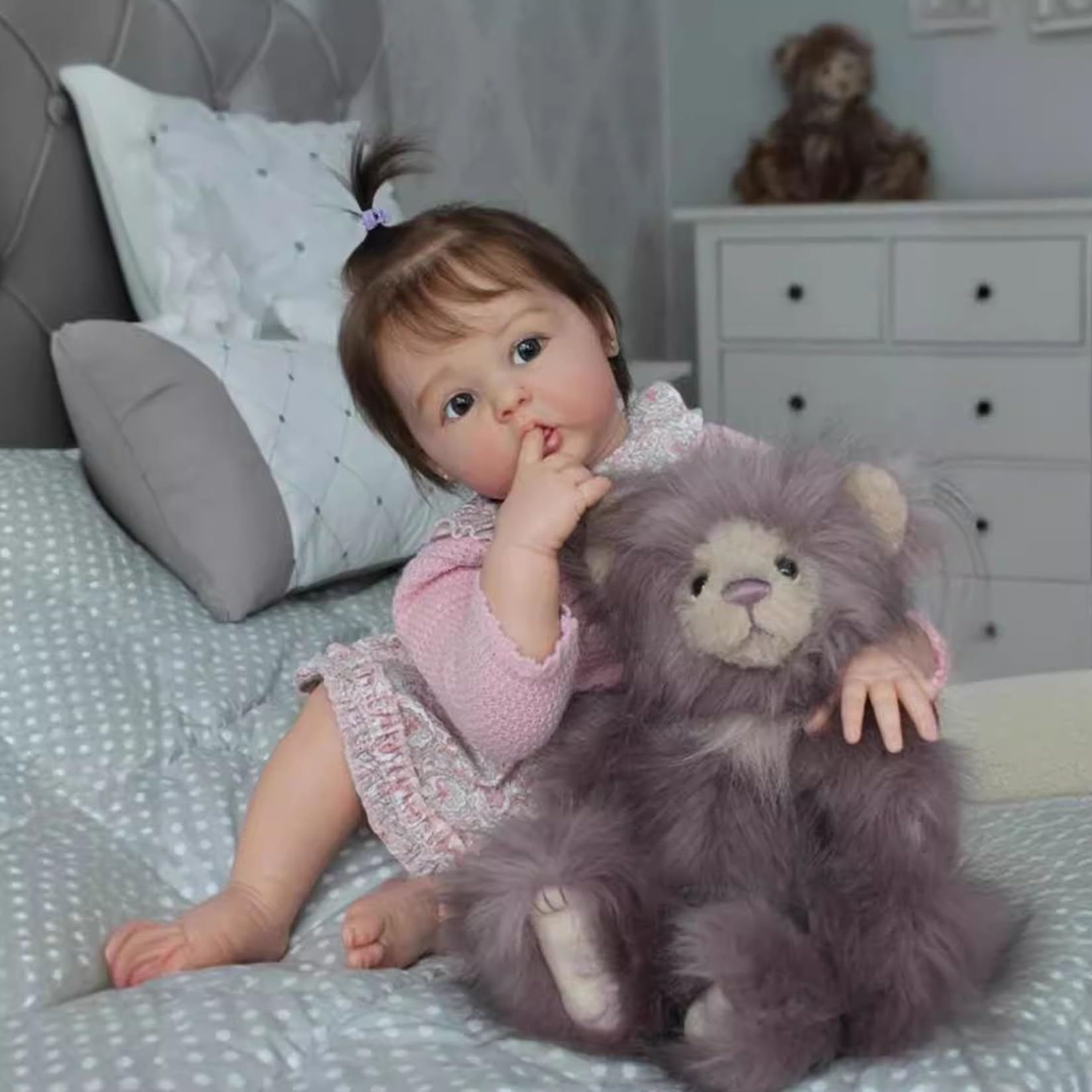 Bambino Bambole Reborn 22 Pollici 55CM Realistica Neonata Bambola Realistica Baby Doll Corpo Morbido Tutta In Silicone Bambole Reincarnate Reale Aprire Gli Occhi