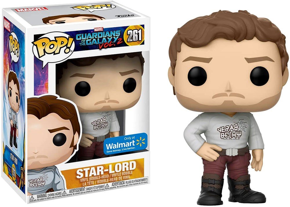 POP Funko 21460 - Personaggio Marvel Guardiani della Galassia 2 STAR-LORD con maglietta del cambio esclusiva