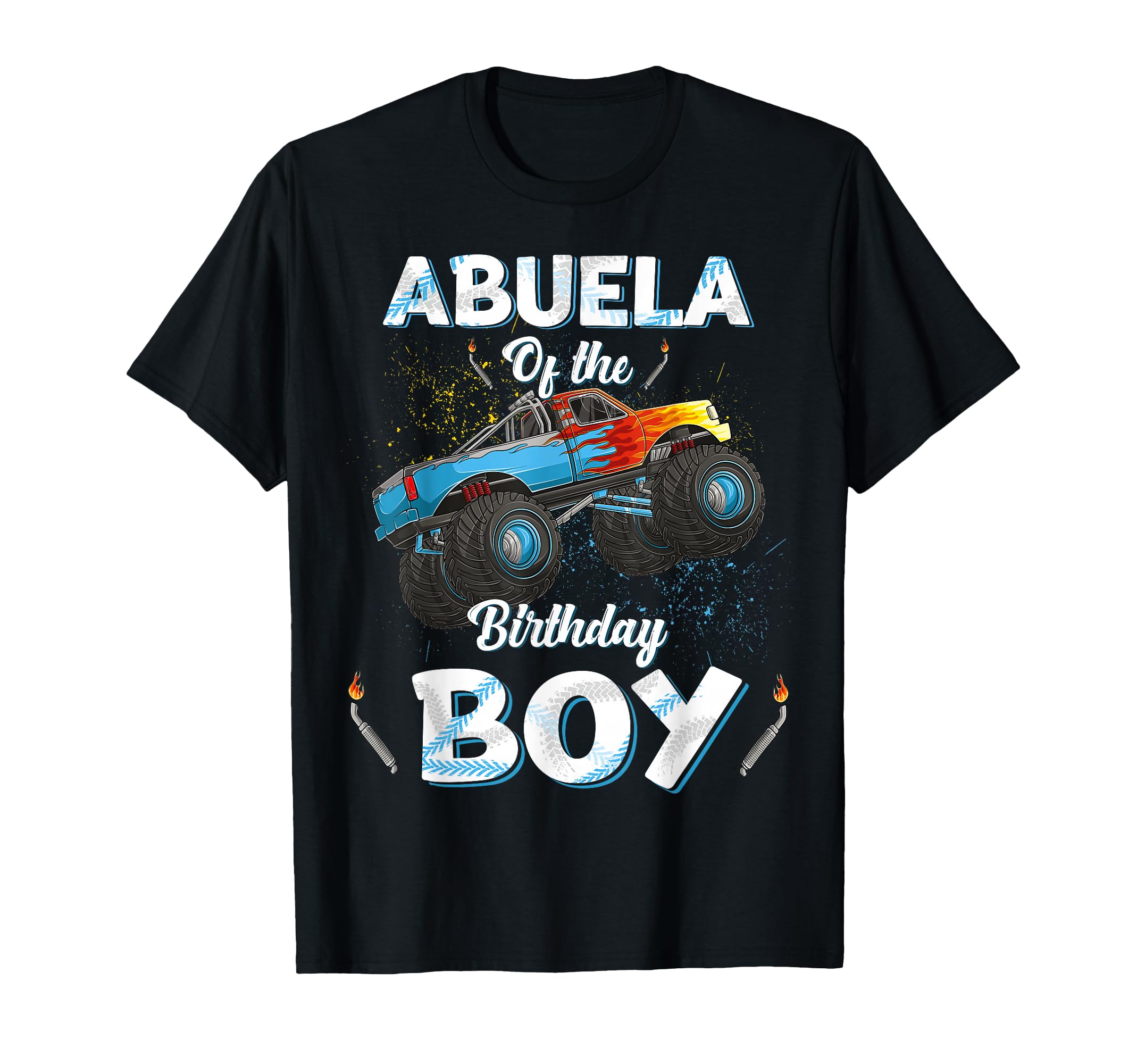 Abuela Of The Birthday Boy Monster Truck Bday Women Men Kids T-Shirt
