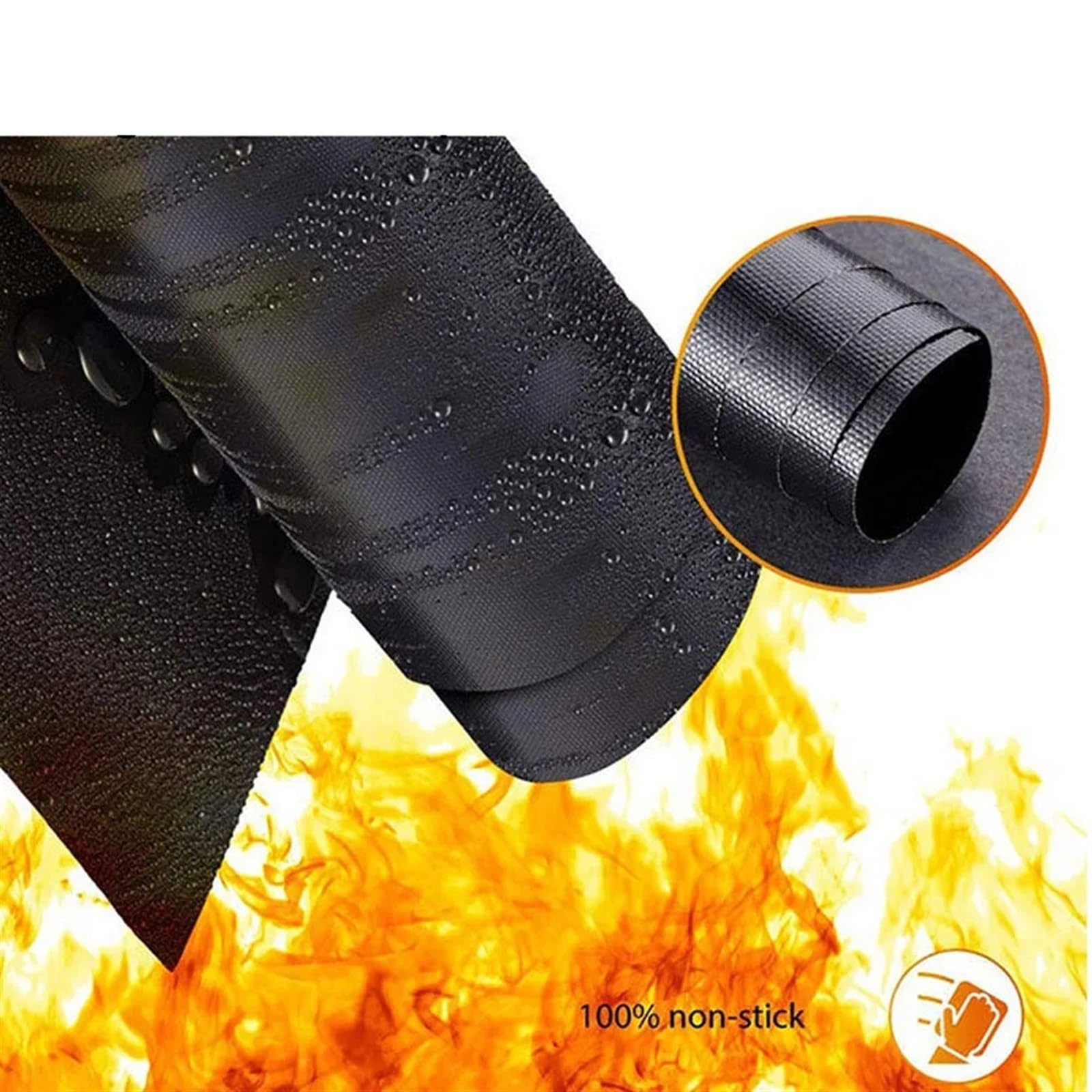 Alfombrilla Barbacoa Estera for Parrilla de Barbacoa de 40x33cm, Placa de Barbacoa Reutilizable for Hornear, Herramientas de Revestimiento de láminas for Asar y cocinar(10pcs)
