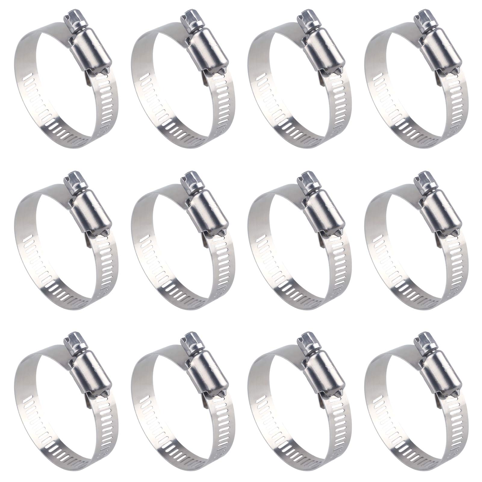 Buy Elezenioc Hose Clamps Stainless Steel,12 Pack Adjustable Range 21