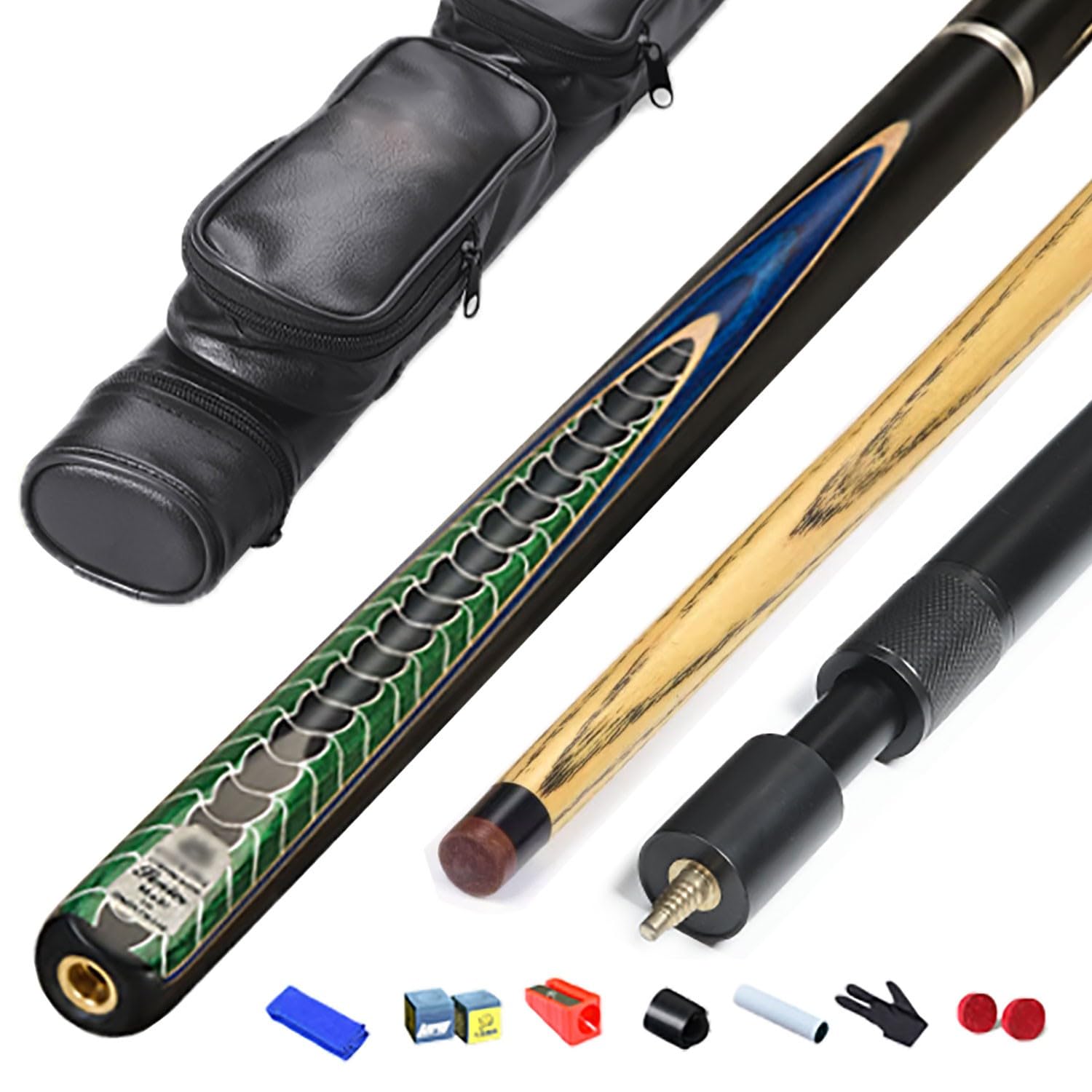 Jfgctyhxy One Color Billiard Cues, 3/4 Billiard Cue Snooker Chinese Eight Black 11.5Mm