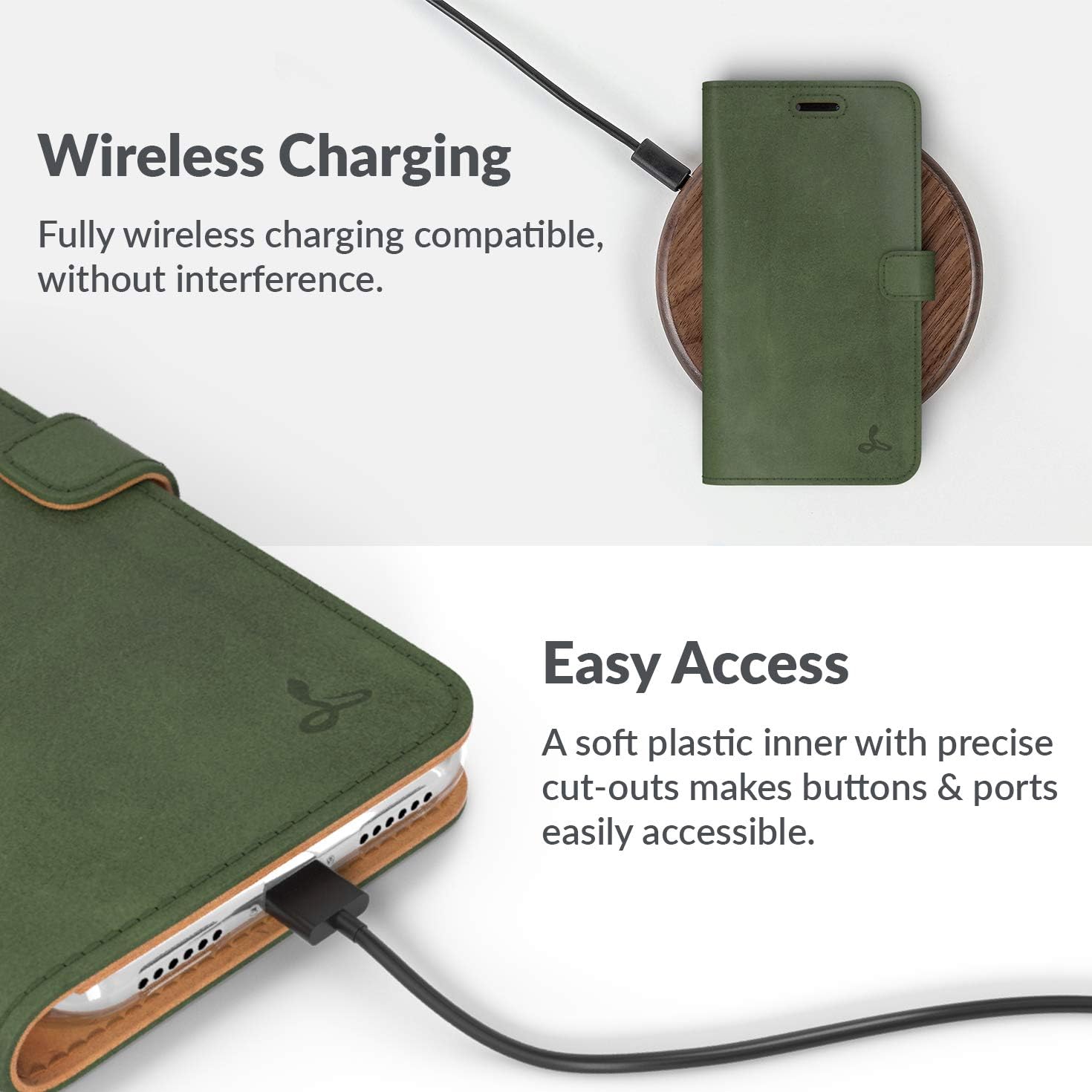 🛒 Flash Sale Snakehive Vintage Wallet for Apple iPhone Xs/iPhone X || Real Leather Wallet Phone Case || Genuine Leather with Viewing Stand & 3 Card Holder || Flip Folio Cover with Card Slot (Dark Green)