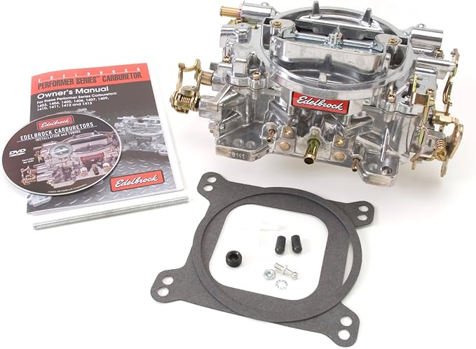 Edelbrock 1407 Performer 750 CFM Square Bore 4-Barrel Air Valve Secondary  Manual Choke New Carburetor