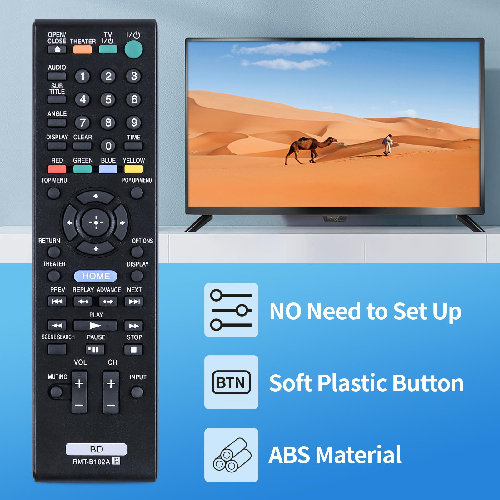 Amazon.com: RMT-B102A Replacement Remote Control Compatible for  