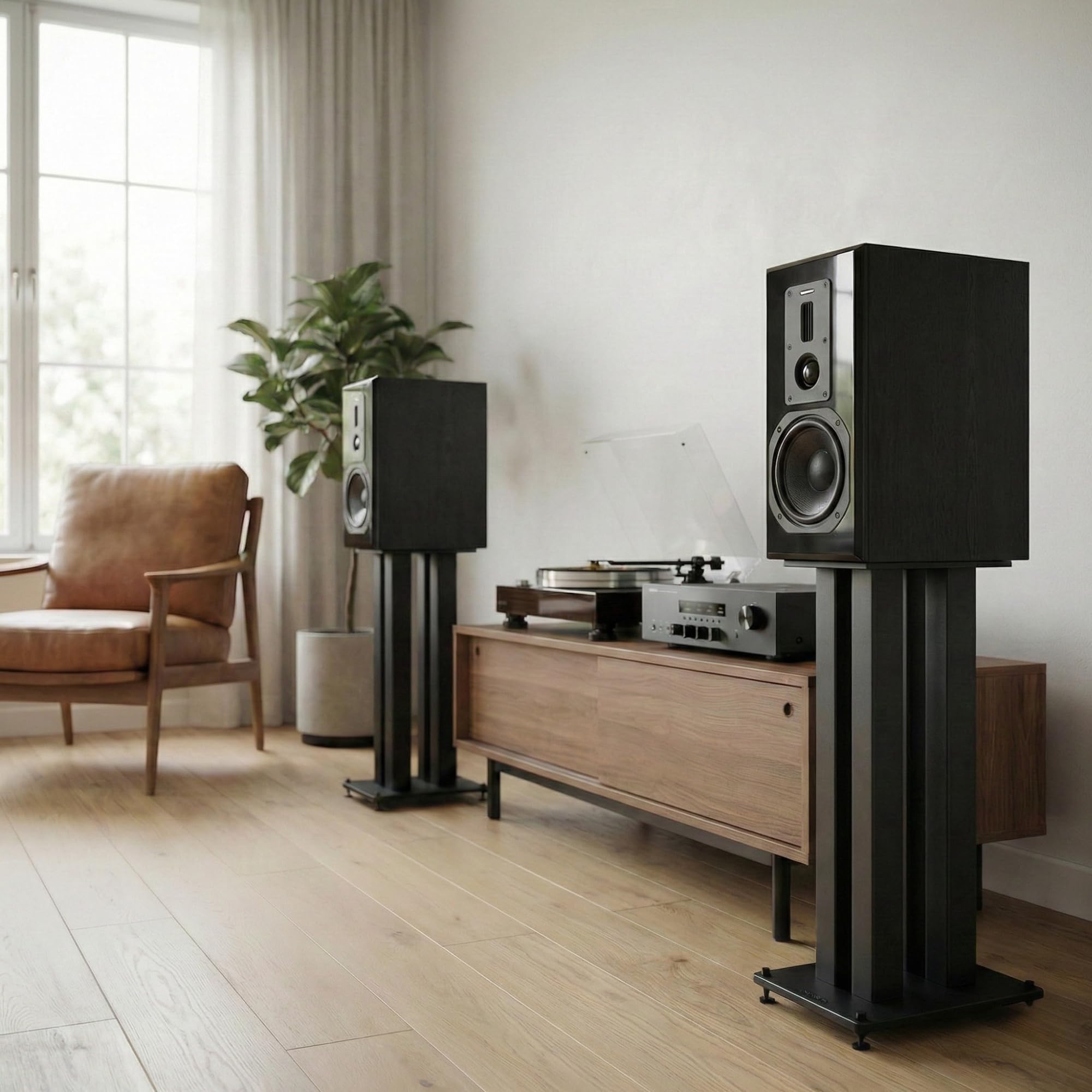 Dynavoice Definition DM-6 II Noir – Enceintes Bibliothèque HiFi Passives 6,5 Pouces Kevlar, 2 Tweeters Ribbon + Soft Dome, Système X-Change, 35-32.000 Hz, 120W, 6 Ohms – Paire.