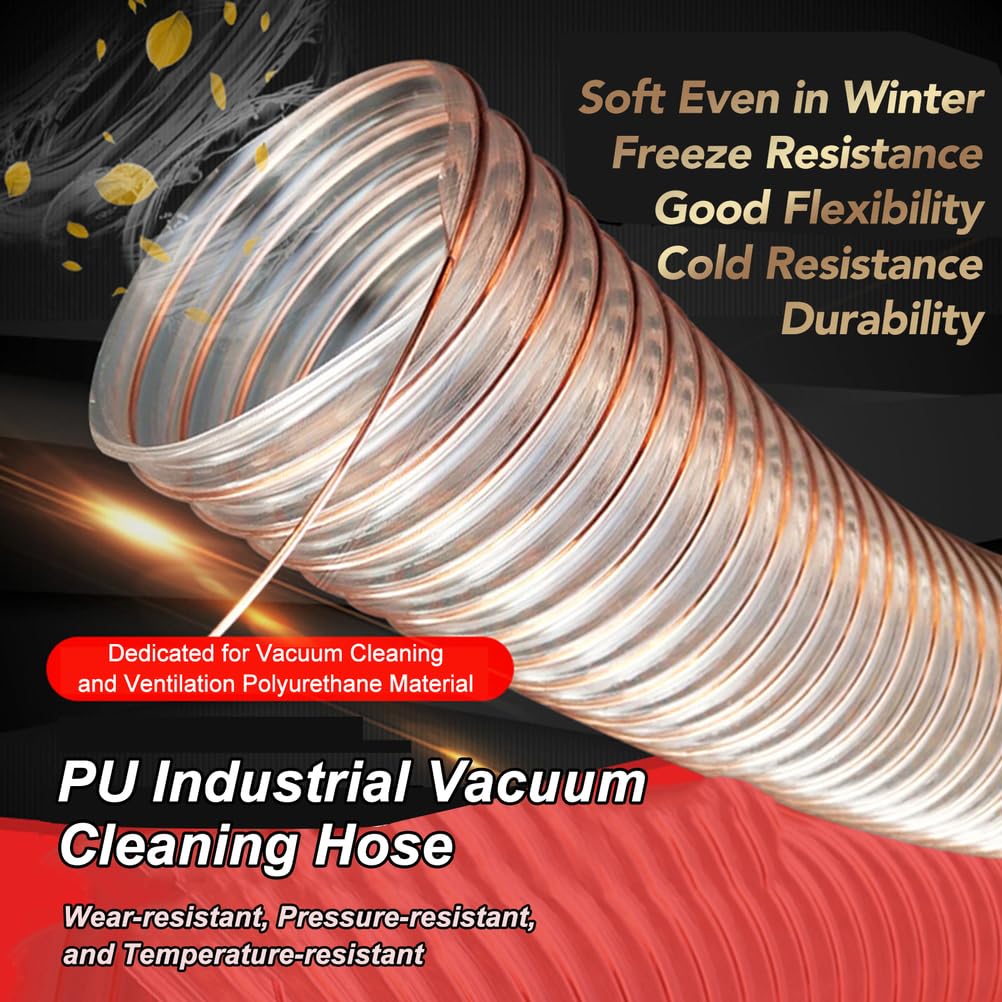 Conducto De Aire Industrial, Tubo De Poliuretano Transparente, Manguera Flexible De 1 M, Resistencia Excepcional, Diámetro Interior De 200 MM, Tubo Telescópico,Wall Thickness 2mm