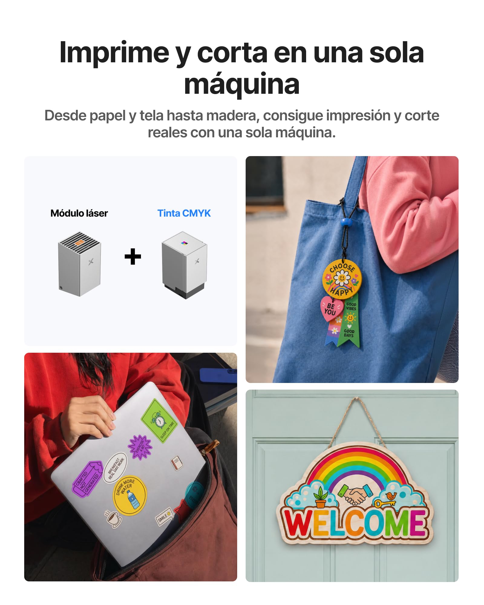 xTool M2 Grabadora Láser 10W con Doble Cámara Integrada, Máquina de Grabado Láser Cerrada Clase 1 per Acrílico, Madera, Cuero y Contrachapado, Máquina de Manualidades DIY para Principiantes