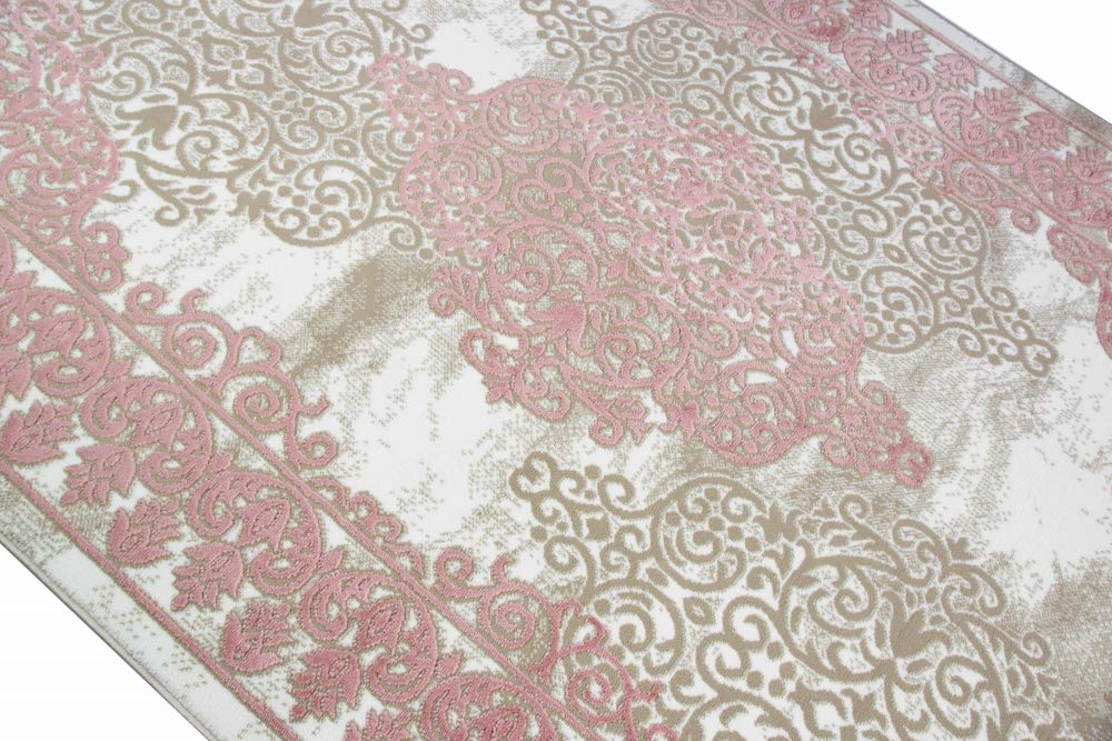 CARPETIA Tapis de Salon modèle Vintage Oriental Rose Beige Größe 120x170 cm