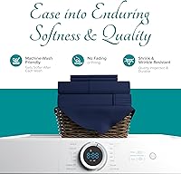 Vista 102 de Carressa Linen Sábana bajera ajustable 100% algodón tamaño King – Sábana bajera de 800 hilos King de algodón, lujosamente suave, refrescante