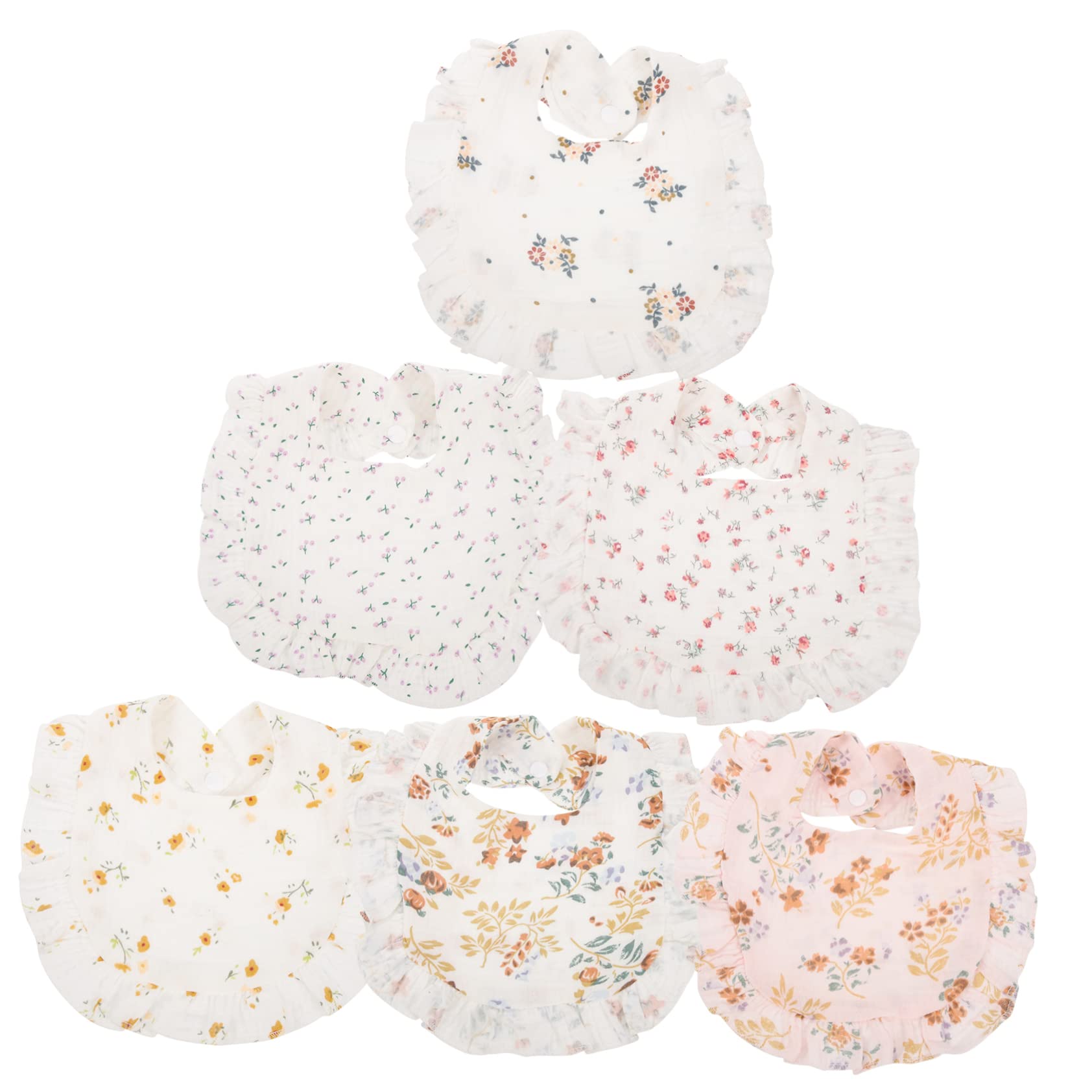VICASKY 18piezas Baberos De Algodón Para Bebés Baberos De Alimentación Lavables Diseño Elegante y Botón Práctico Para Mantener La Ropa Limpia y Seca