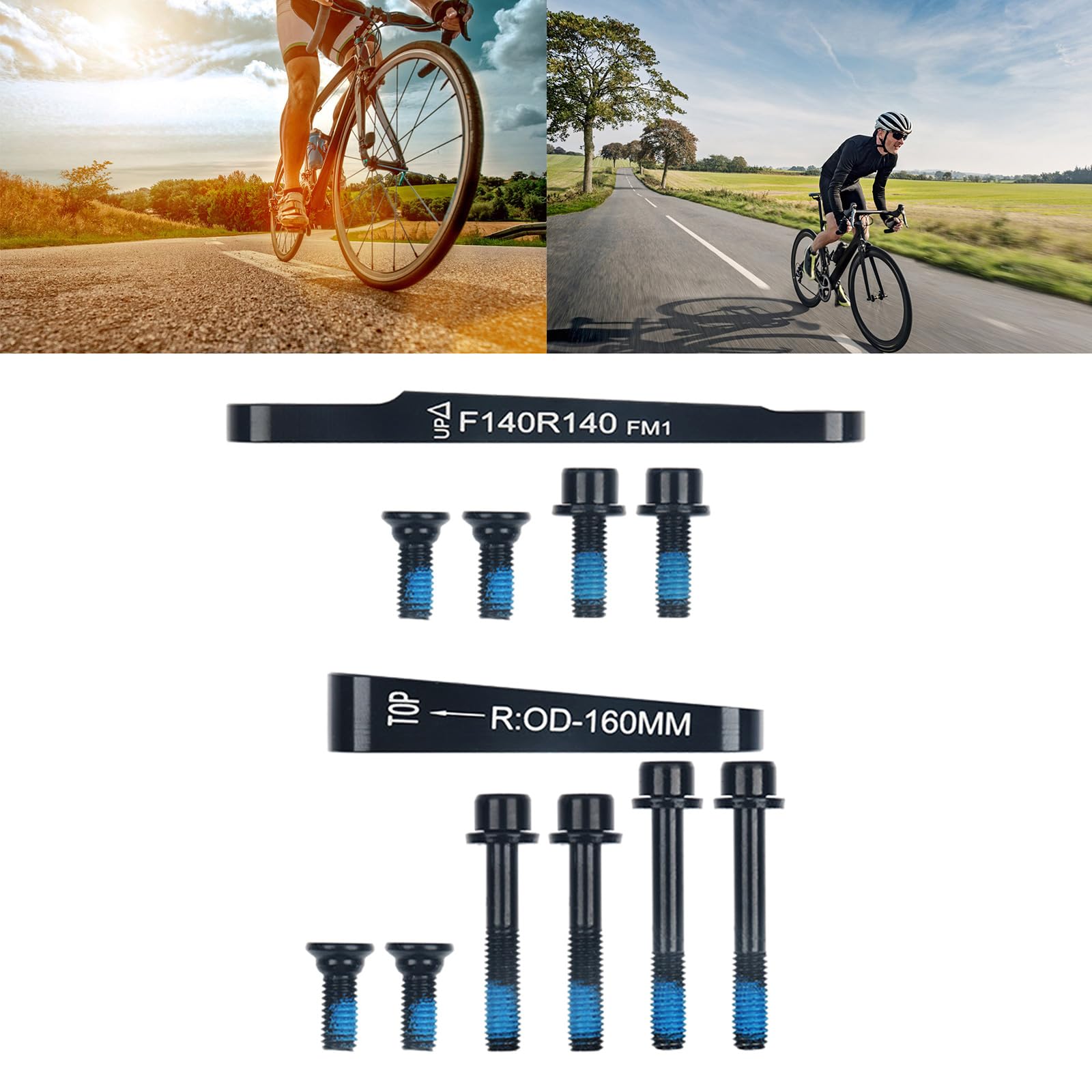 HUANGTNG Bicycles Flat Mount Disc Brake Adapter Set Aluminum Alloys Brake Brackets for Road Bike Accessories