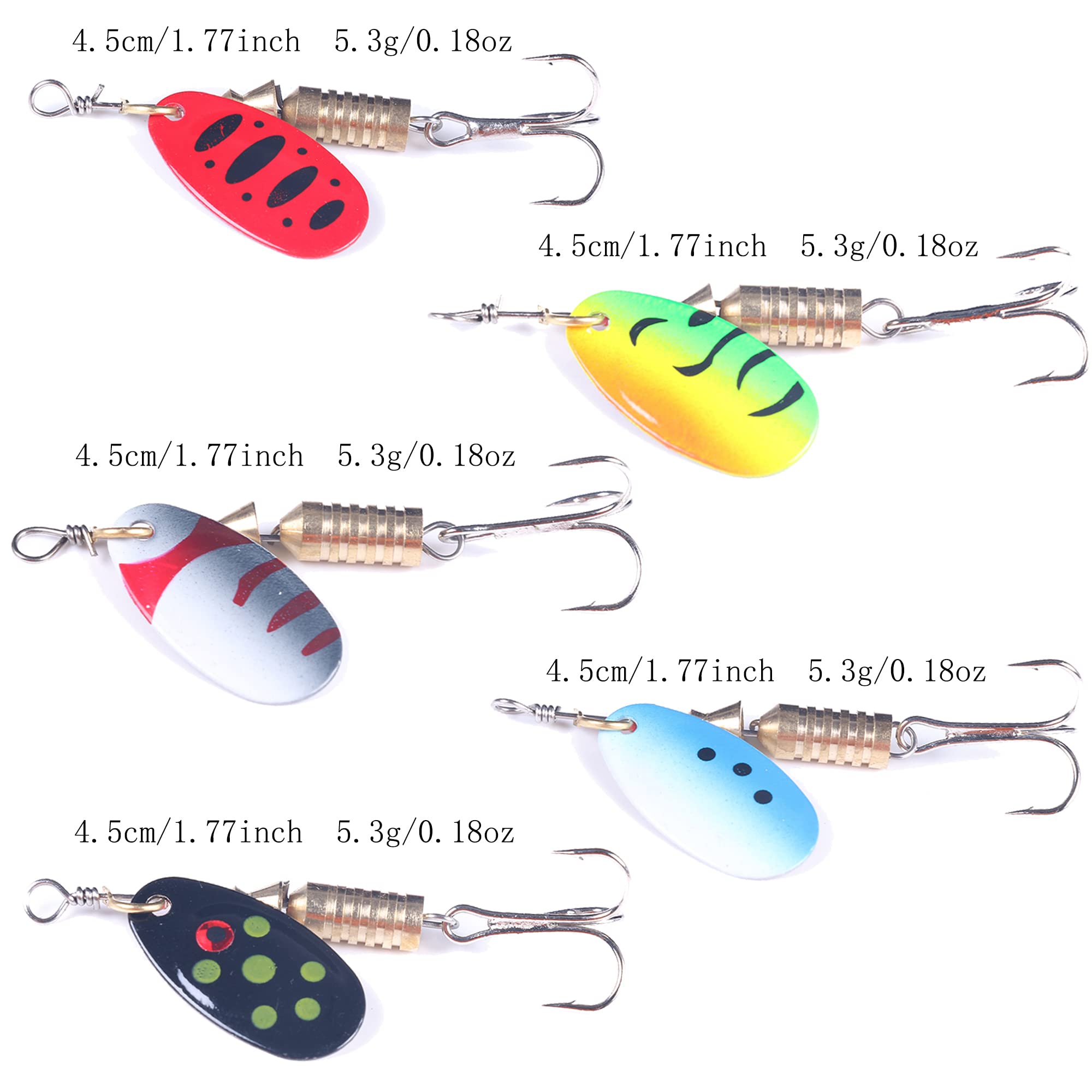 LURESMEOW Trout Lures Spinner Baits Fishing Lures Kit for Bass Trout Spinners Lure with Tackle Box Spinnerbait for Freshwater Saltwater,10pcs : Sports & Outdoors