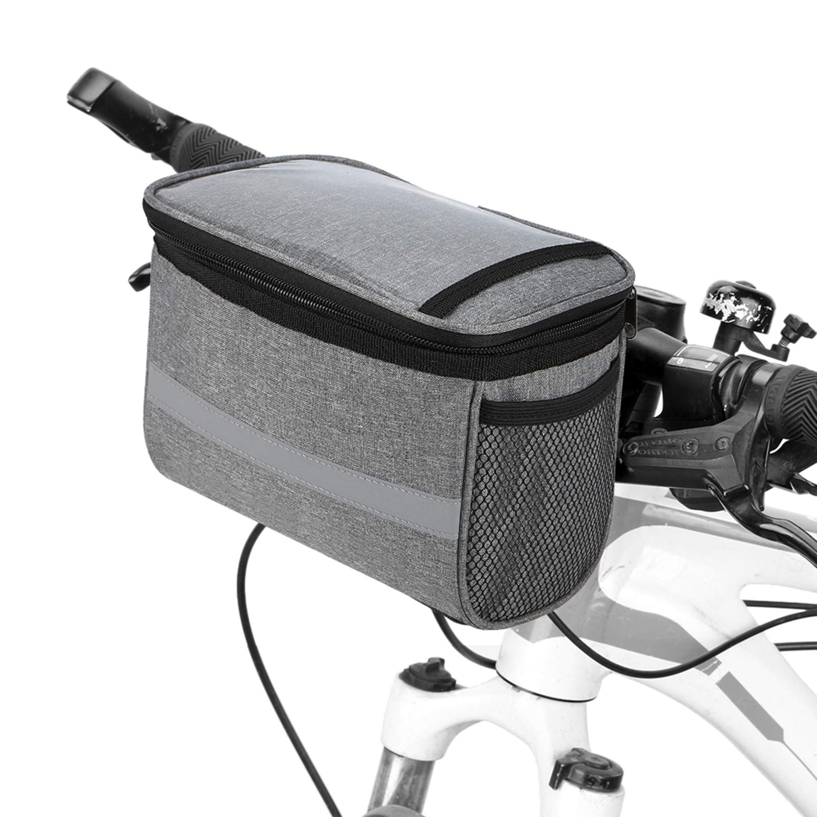 Lixada Sacoches de guidon pour vélo, sacoche de guidon de vélo, sac de transport pour guidon de vélo, sac de transport pour guidon de vélo, porte-téléphone