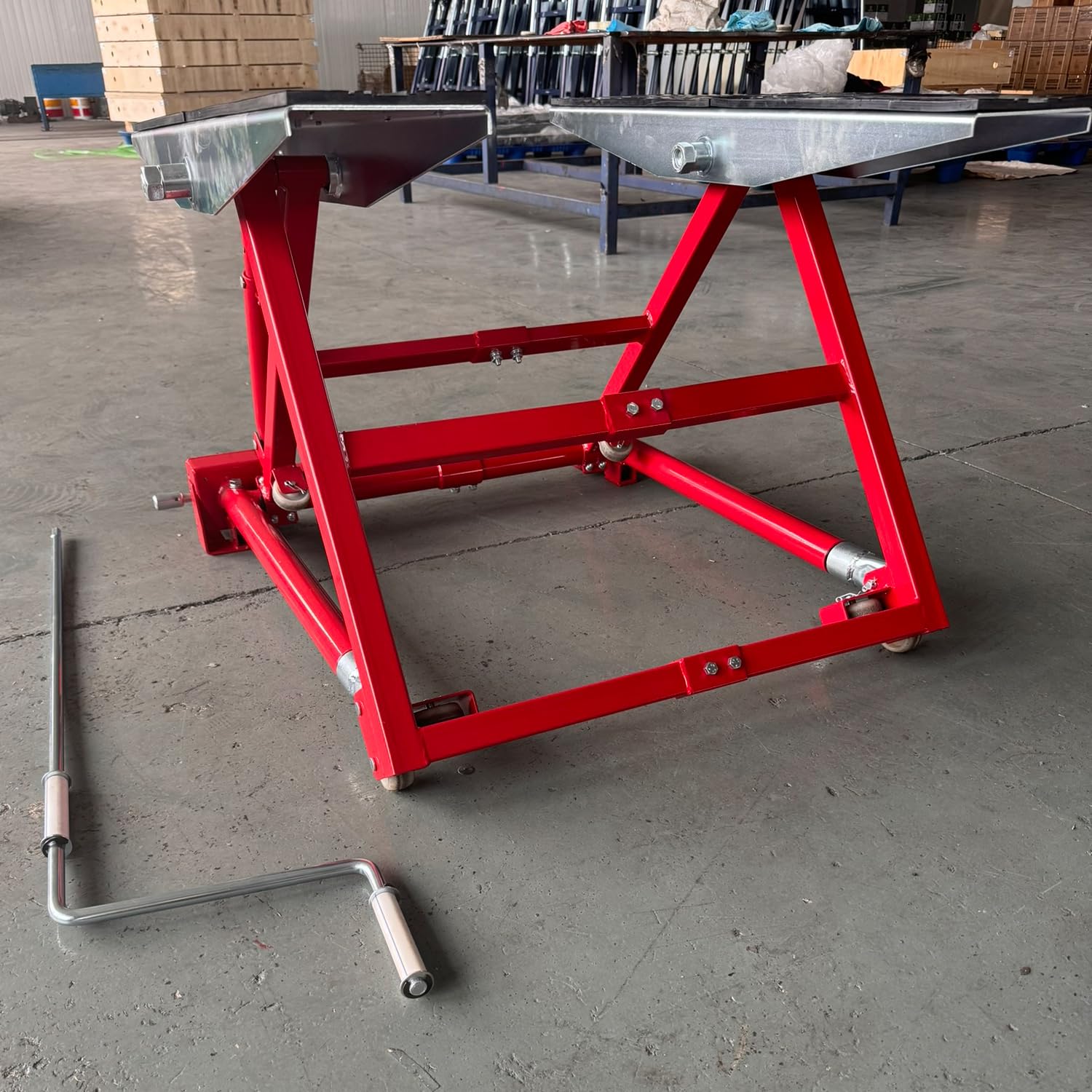 KATSU Tools 1500 kg tragbarer, schwenkbarer Autolift, kippbarer, Verstellbarer Wagenheber, Hubhöhe 150 bis 585 mm