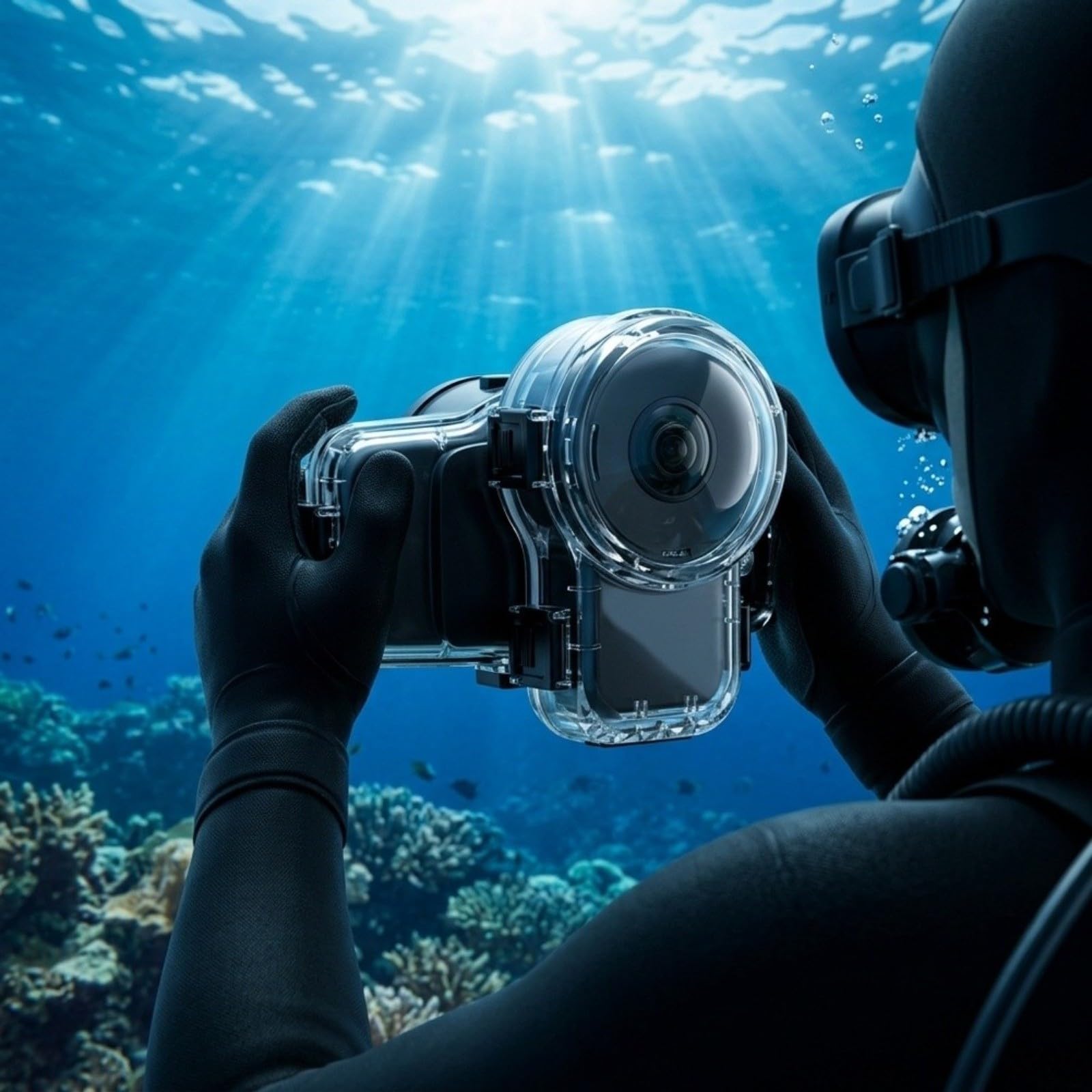 Boîtier de plongée étanche pour Insta360 X6, 60 m avec boîtier magnétique