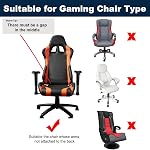 JUMXSRLE Gaming Chair Cover, 4pc/Set Office Chair Cover Stretchable with Armrest Covers, Cat Scratch Proof, Gaming Chair Slipcover for Leather Computer Reclining Racing Ruffled Gamer Chair Protector