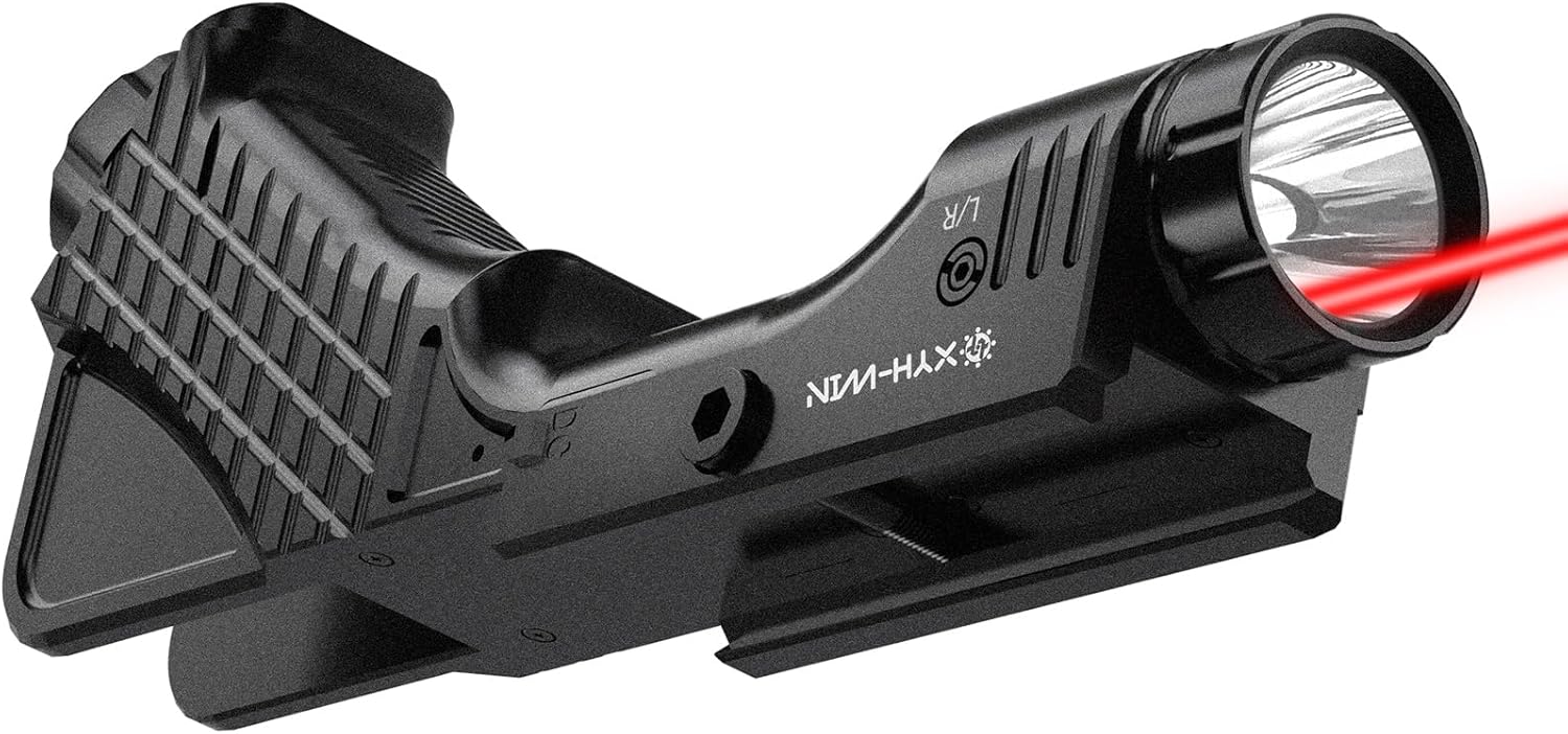 1000 Lumens Tactical Laser Gentle Combo for Rifle (2025 New) Appropriate with M-Lok and Picatinny Rail, Aluminum Rifle Flashlight Pink Laser Combo with Strobe Perform, 2000Mah UBS-TypeC Rechargeable