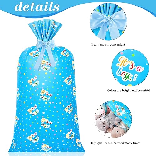 Miniatura 3 de Teling 2 bolsas de regalo grandes de 70 x 40 pulgadas para regalos gigantes, bolsa de plástico extra grande para regalos enormes bolsas de envoltura