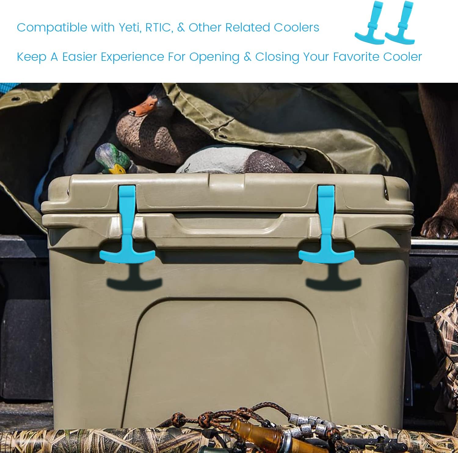Replacement Lid Latches, 2 Pack, Compatible with Yeti, RTIC Hard Coolers & Other Related Coolers, More Durable Rubber & Improved Design - Image 3