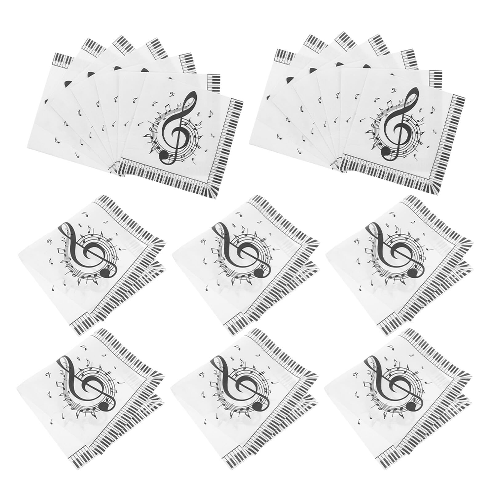 100piezas Servilletas para Fiestas Notas Musicales Servilletas Desechables de Papel para Cumpleaños y Bodas Decoración de Mesa para Fiestas Temáticas Musicales
